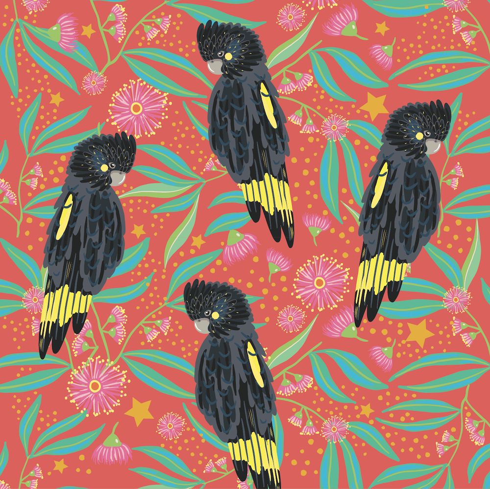 CHARITY CHRISTMAS CARD PACK BCNA - BLACK COCKATOOS
