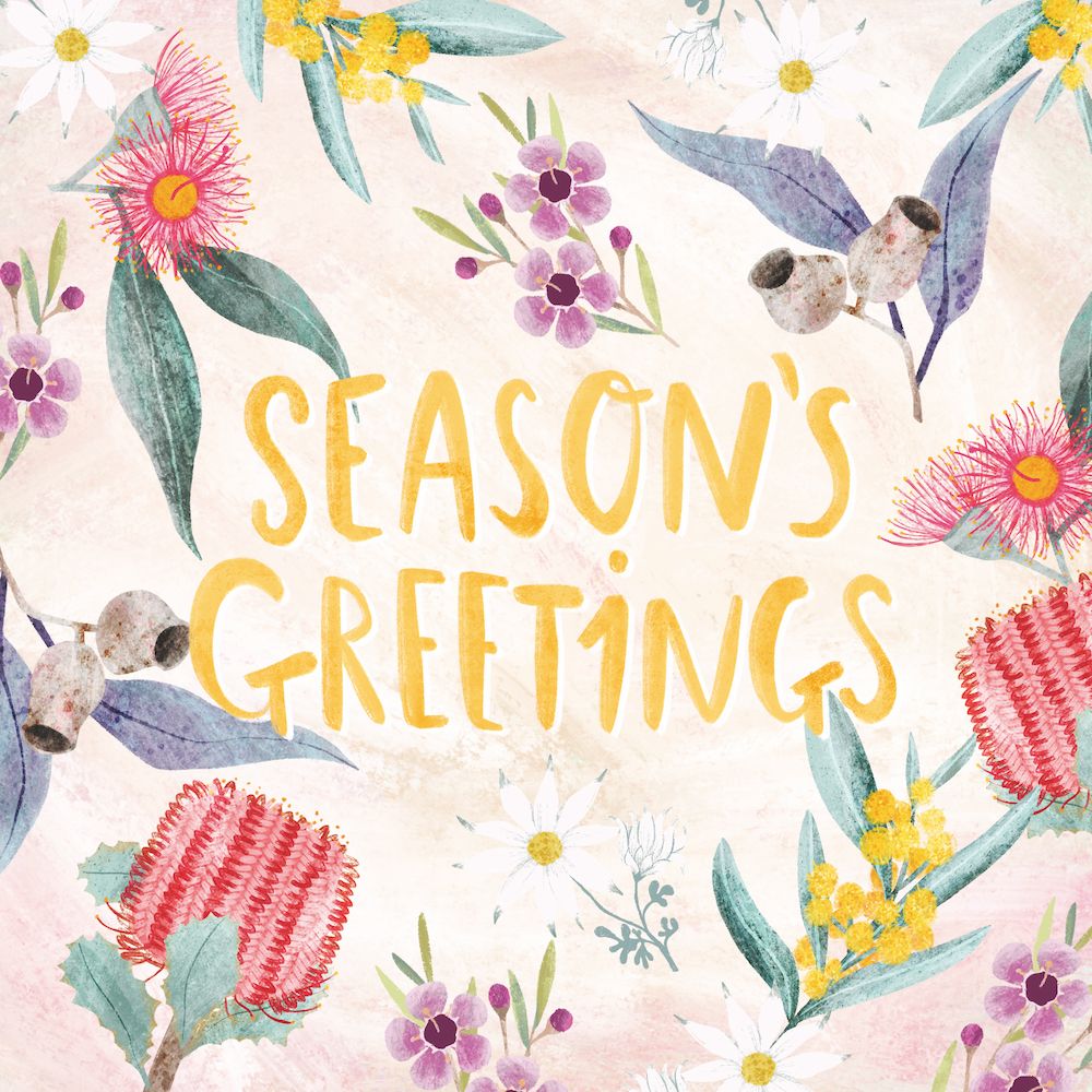 CHARITY CHRISTMAS CARD PACK BCNA - FESTIVE FLORA