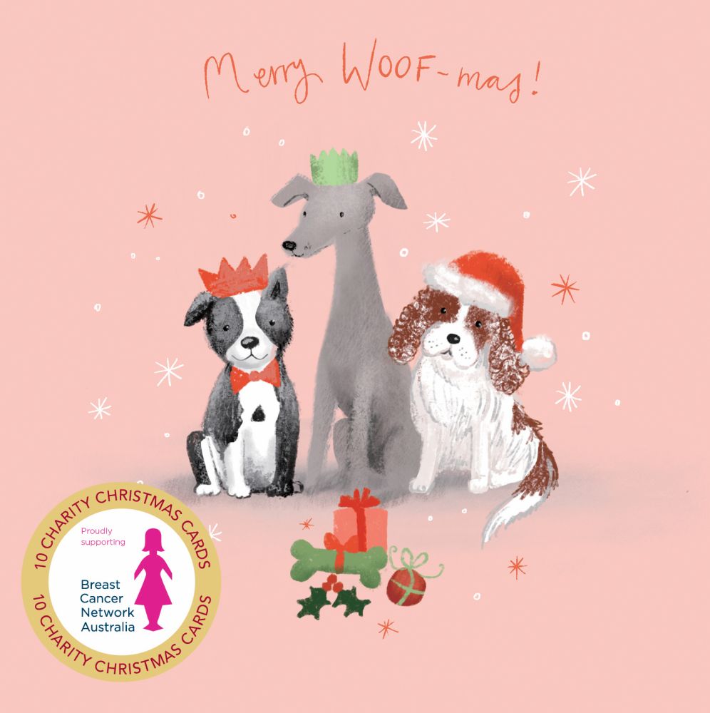 CHARITY CHRISTMAS CARD PACK BCNA - DOG PRESENTS
