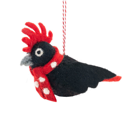 DECORATION BLACK COCKATOO CARTER