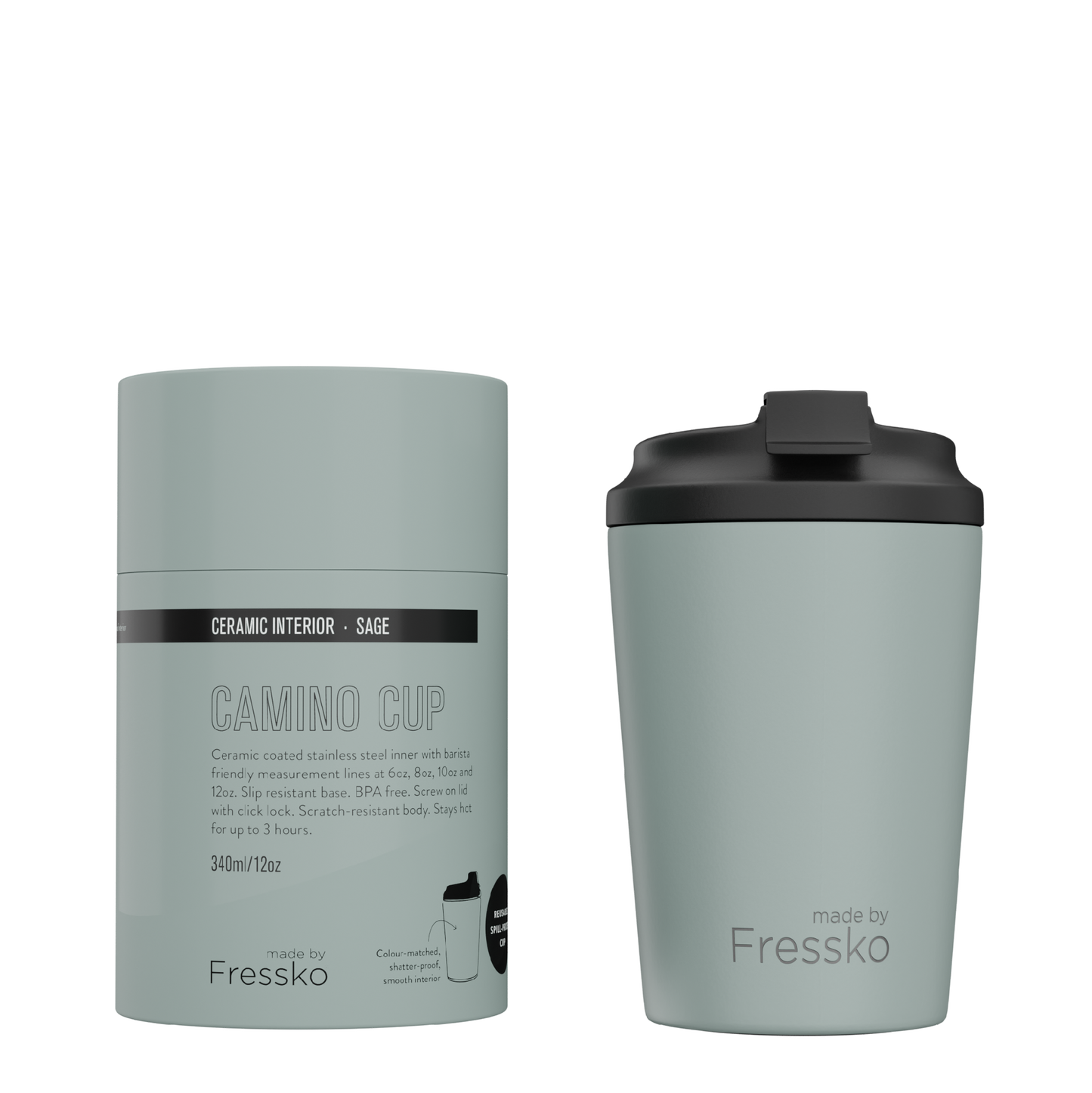 FRESSKO CERAMIC CAMINO CUP SAGE 340ML