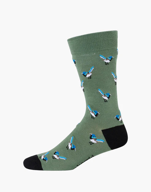 BAMBOOZLD SOCKS BLUE WREN SIZE 7-11