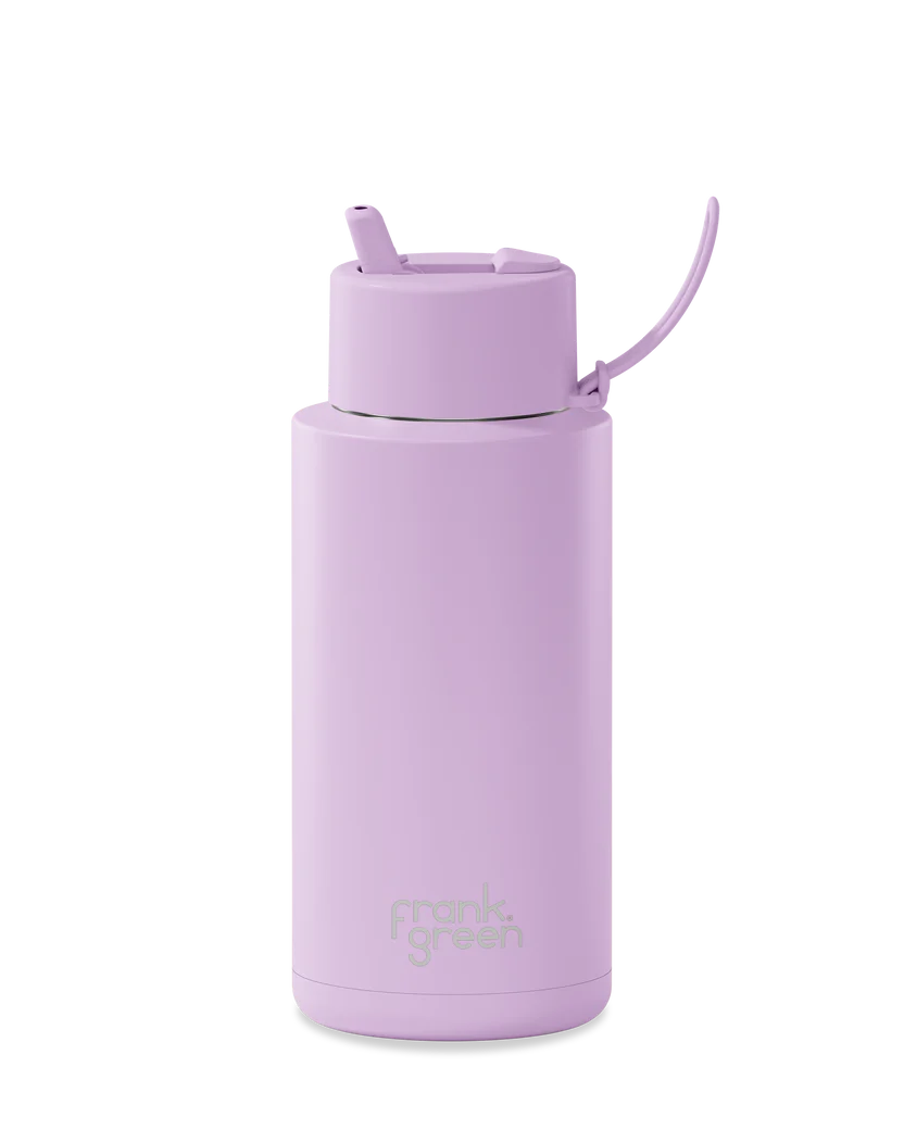 FRANK GREEN REUSABLE BOTTLE WITH STRAW LID 1LTR LILAC HAZE