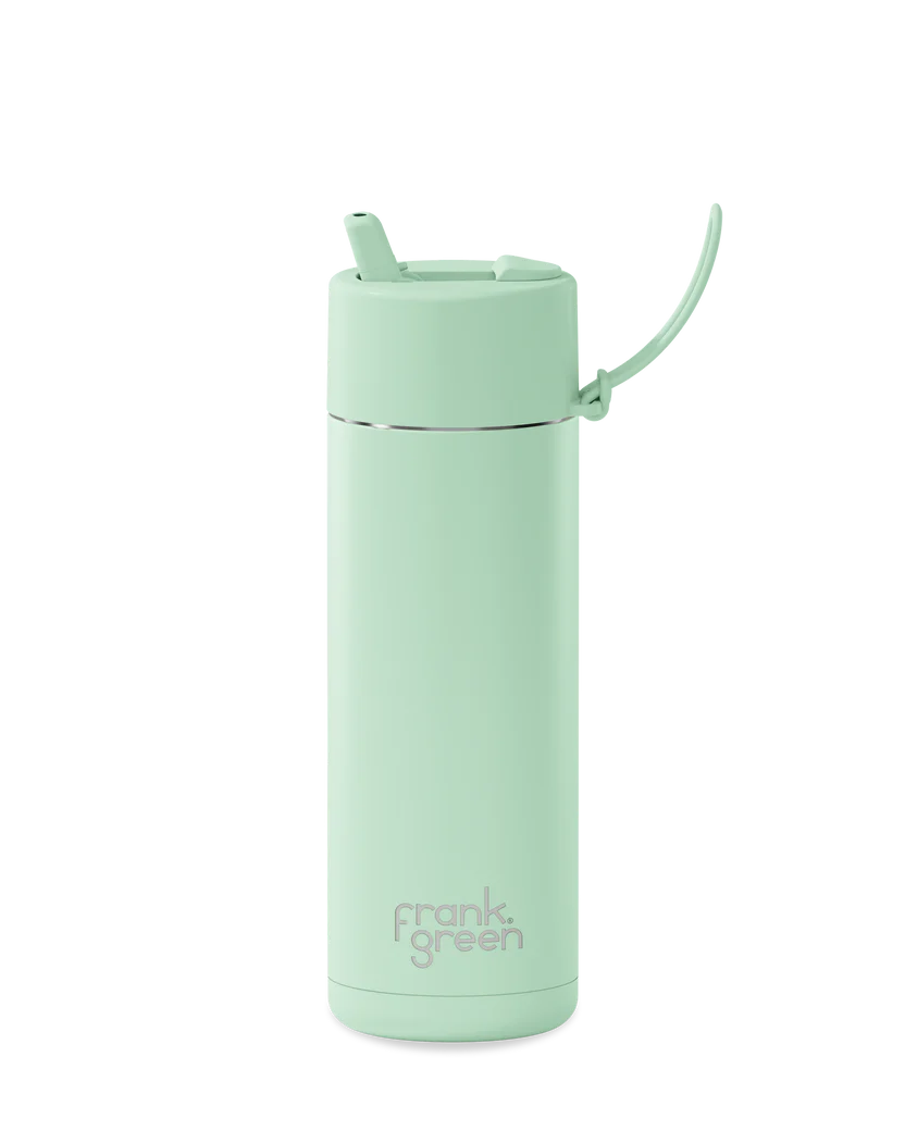 FRANK GREEN REUSABLE BOTTLE WITH STRAW LID 595ML MINT GELATO