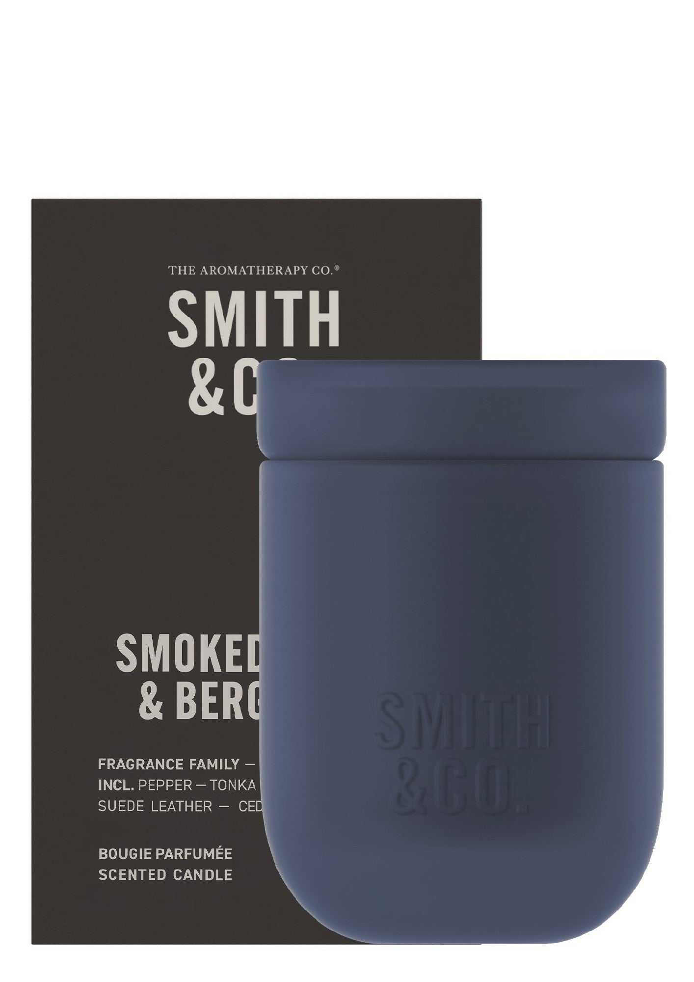 SMITH & CO CANDLE SMOKED SUEDE & BERGAMOT 250G