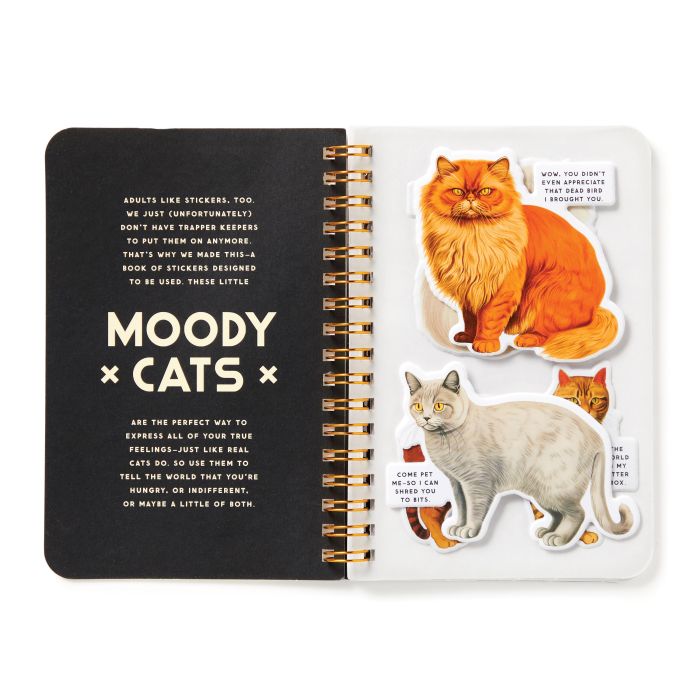 BRASS MONKEY MOODY CATS STICKER BOOK