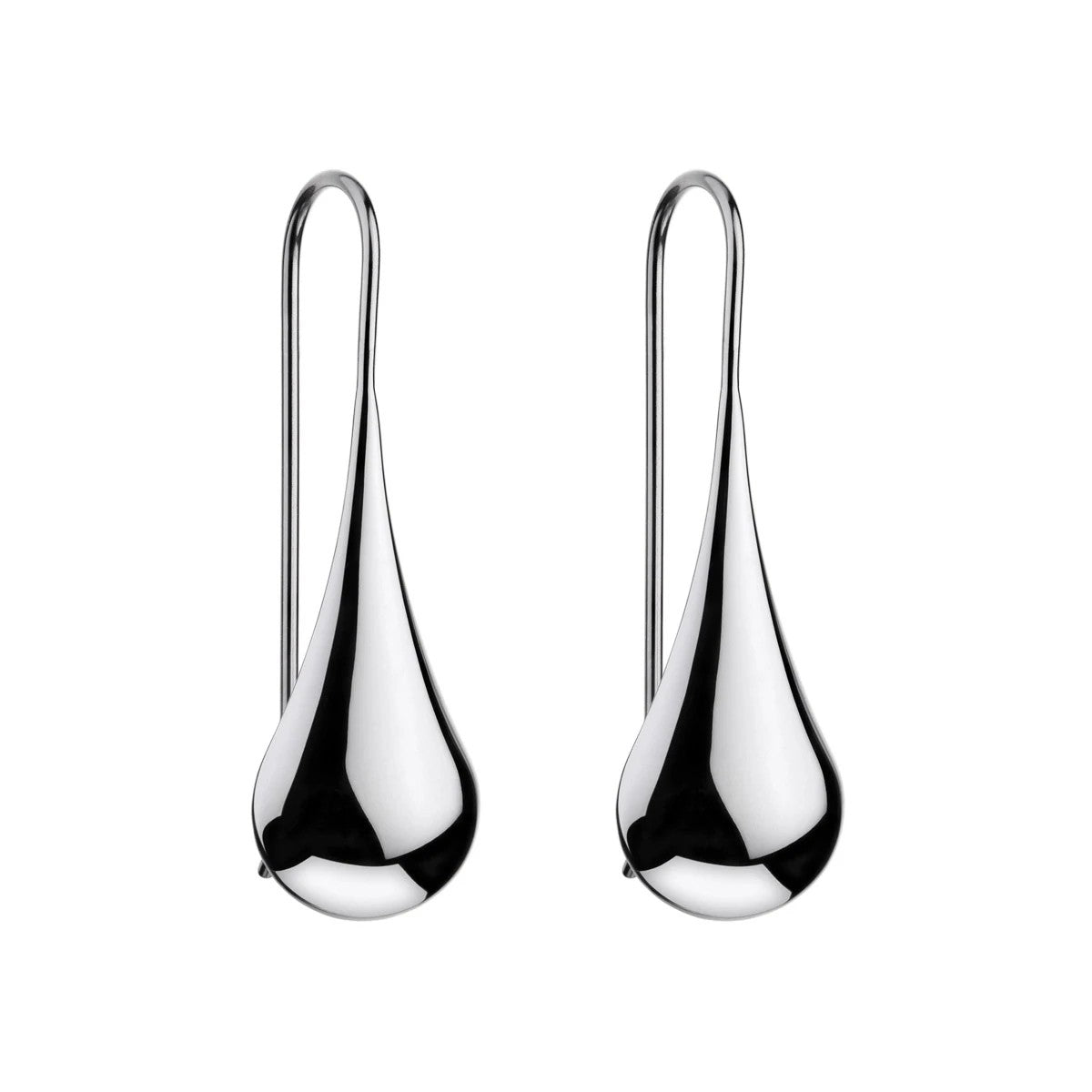 NAJO TEARDROP EARRING SILVER 40MM