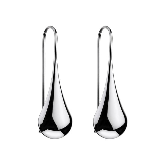 NAJO TEARDROP EARRING SILVER 40MM