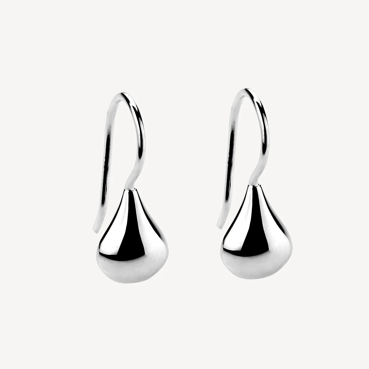 NAJO SILVER TEARDROP EARRING FIXED HOOK