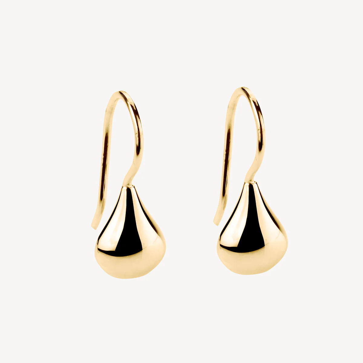 NAJO TEARDROP EARRING FIXED HOOK GOLD PLATED