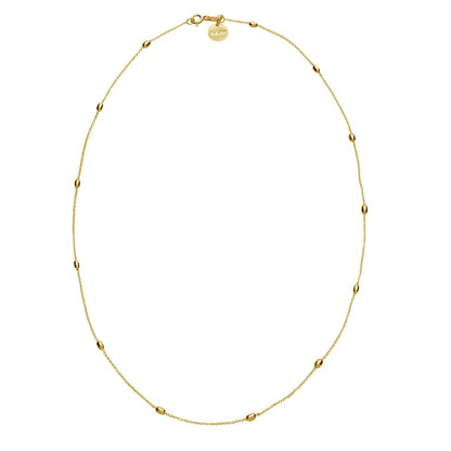 NAJO CHAIN OVAL BEADS 45CM GOLD PLATED