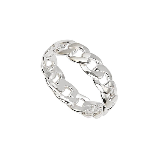 NAJO SILVER CURB CHAIN RING [SZ:M]