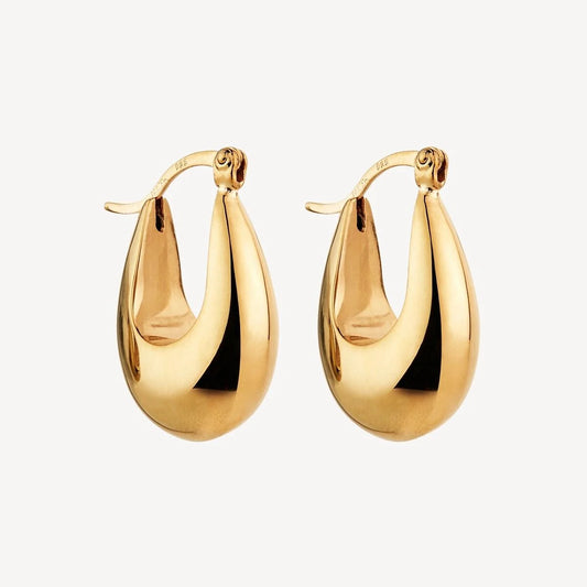 NAJO GOLD PLATED TAPERED TEARDROP EARRINGS LEVER CLASP