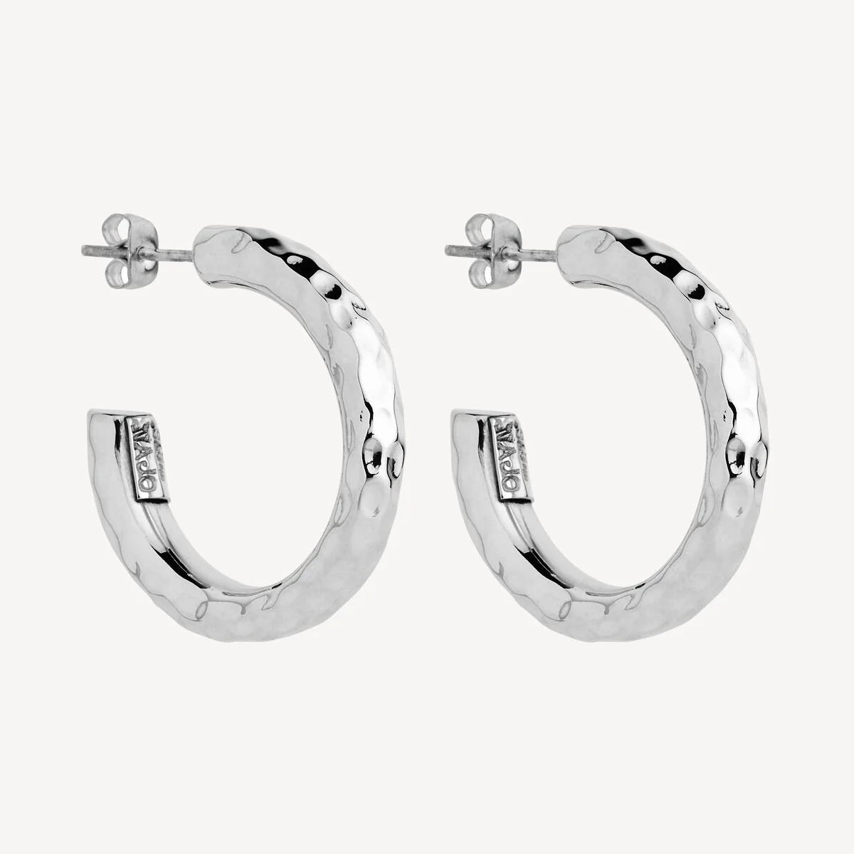 NAJO SILVER MOONGLOW HOOP  EARRING