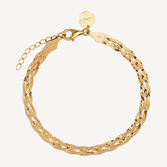 NAJO 4 STRAND GOLD PLATED BRACELET 18.5CM + 3CM EXT