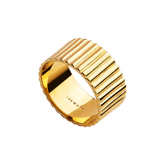 NAJO GOLD PLATED BAND RING LARGE 