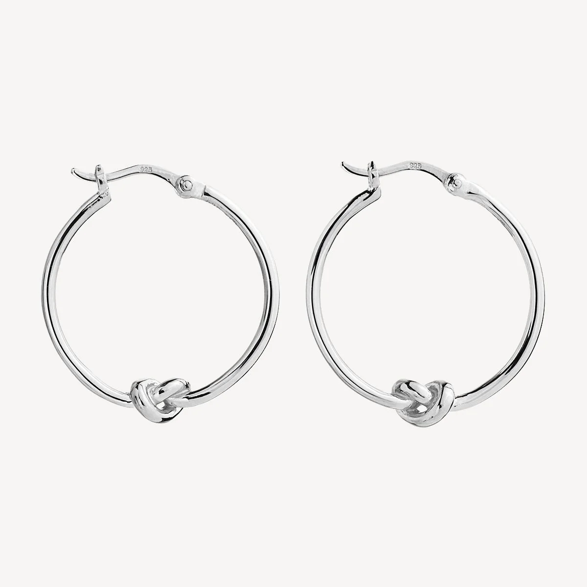 NAJO SILVER NATURE'S KNOT HOOP EARRING