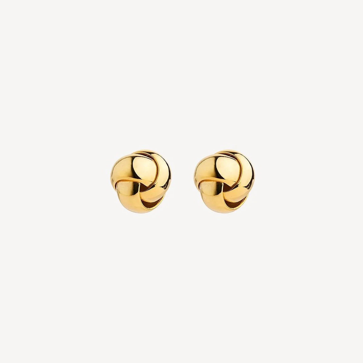 NAJO GOLD PLATED ROUND KNOT STUD