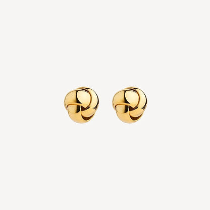 NAJO GOLD PLATED ROUND KNOT STUD