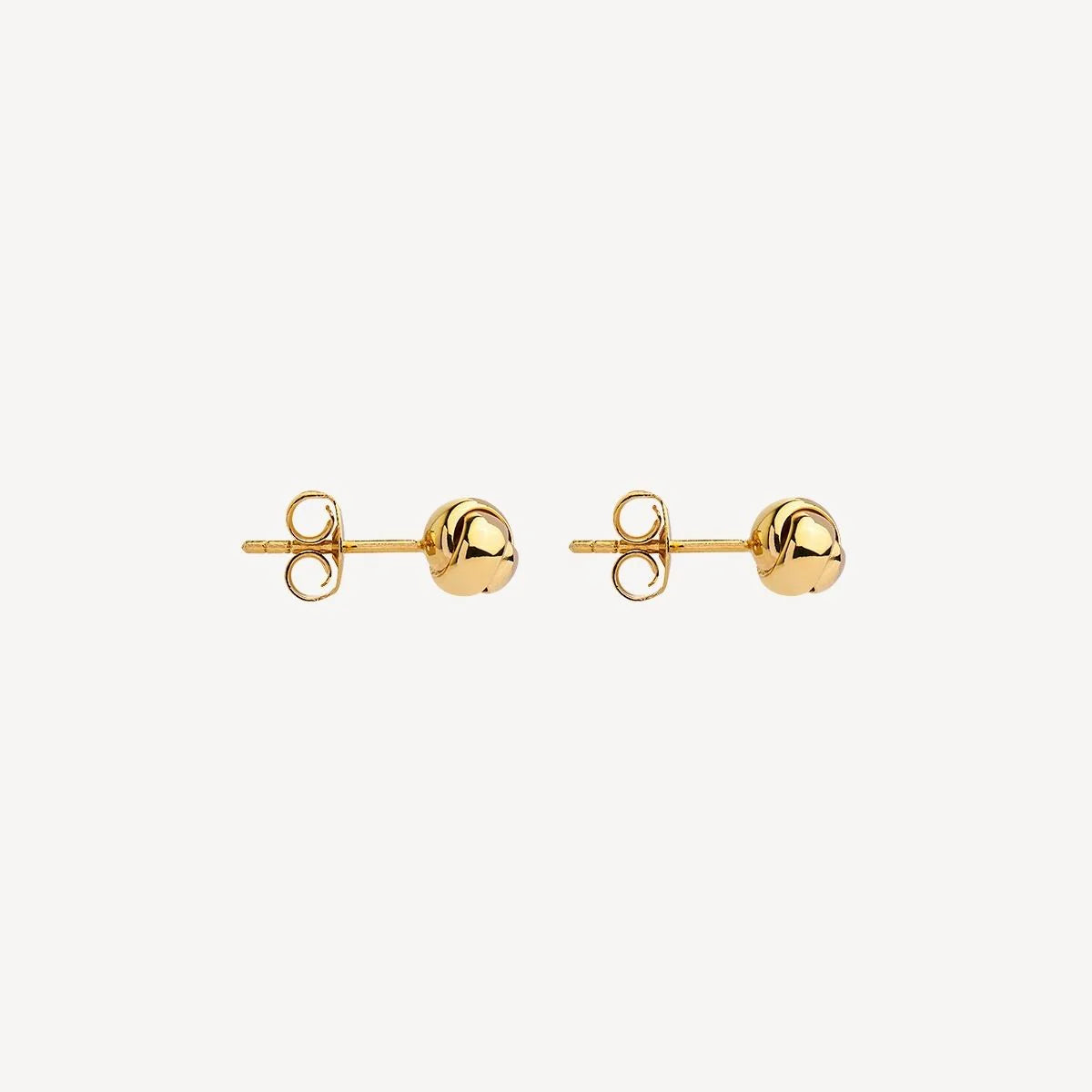 NAJO GOLD PLATED ROUND KNOT STUD