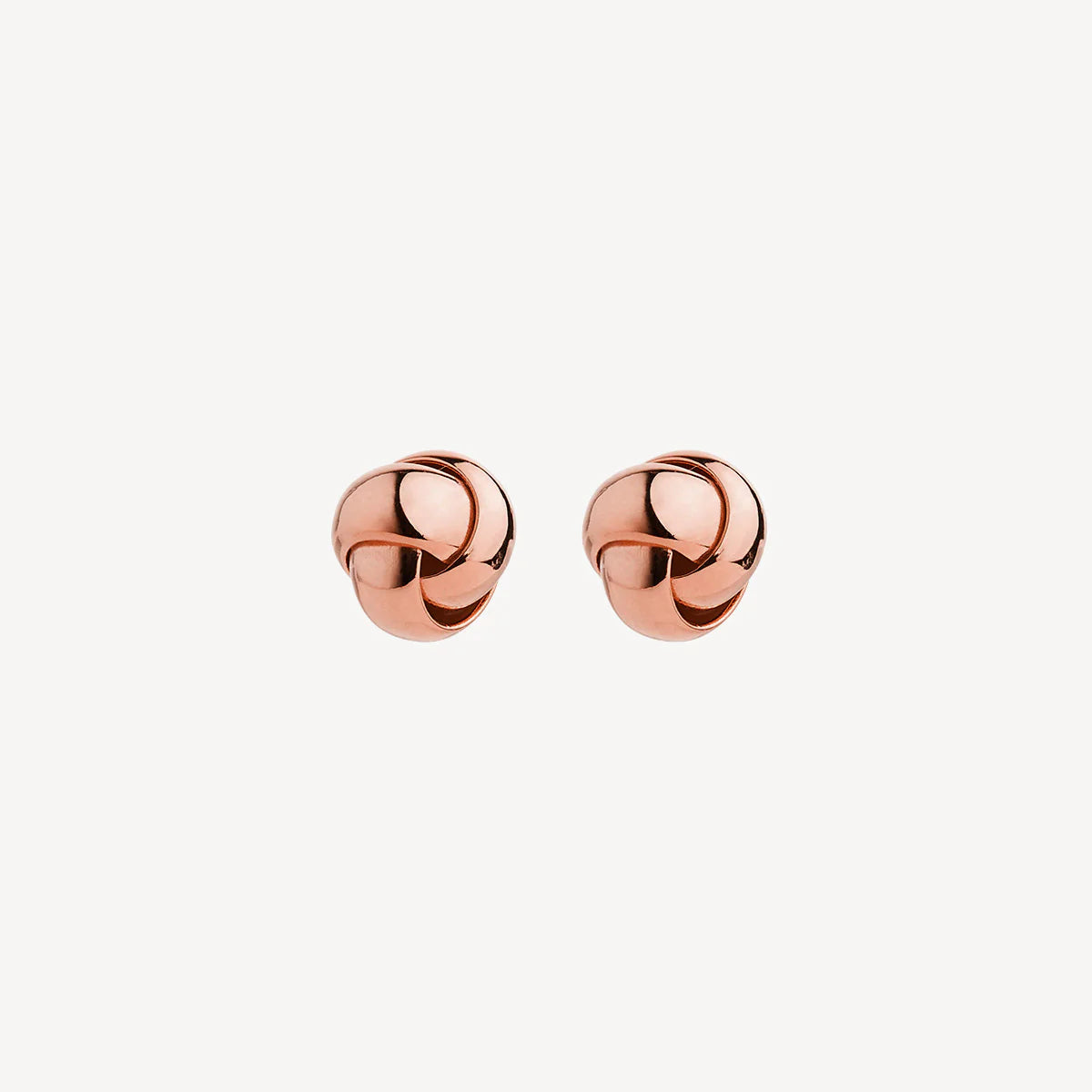 NAJO ROSE GOLD PLATED ROUND KNOT STUD