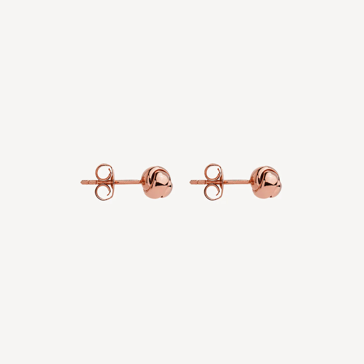 NAJO ROSE GOLD PLATED ROUND KNOT STUD