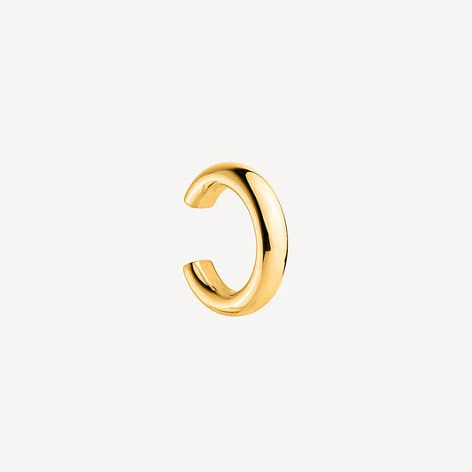 NAJO GOLD PLATED HOLLOW TUBE ROUND EARCUFF