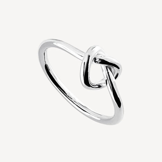 NAJO 2MM SOLID STERLING SILVER WIRE KNOT RING MEDIUM