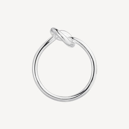 NAJO 2MM SOLID STERLING SILVER WIRE KNOT RING SMALL