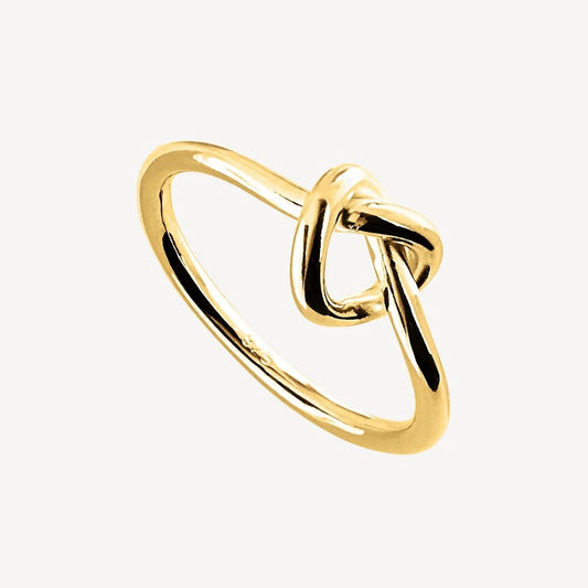 NAJO 2MM GOLD PLATED WIRE KNOT RING LARGE