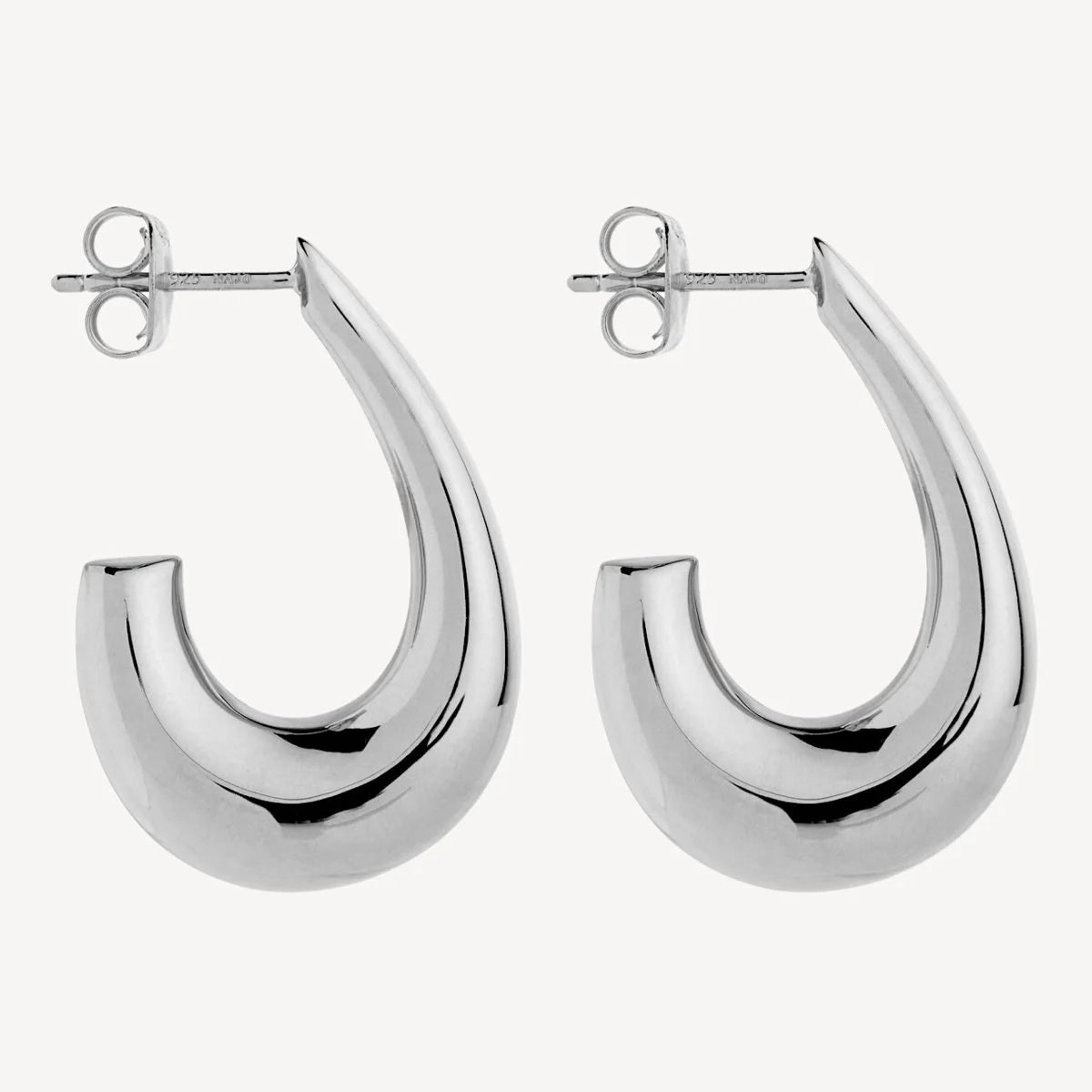 NAJO SILVER PUFFED CURL STUD EARRING