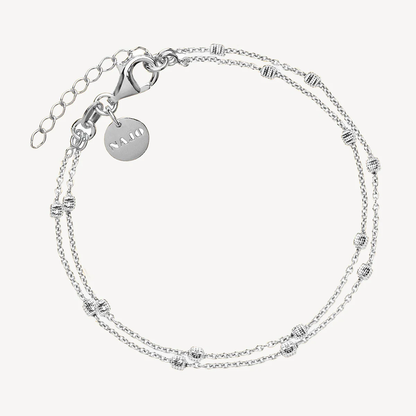 NAJO 2 STRAND SILVER BIRDSONG BRACELET