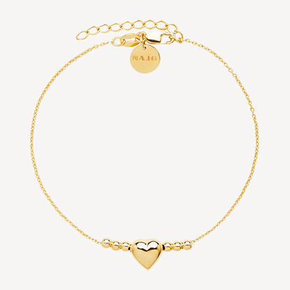 NAJO GOLD PLATED AMORE CHARM BRACELET