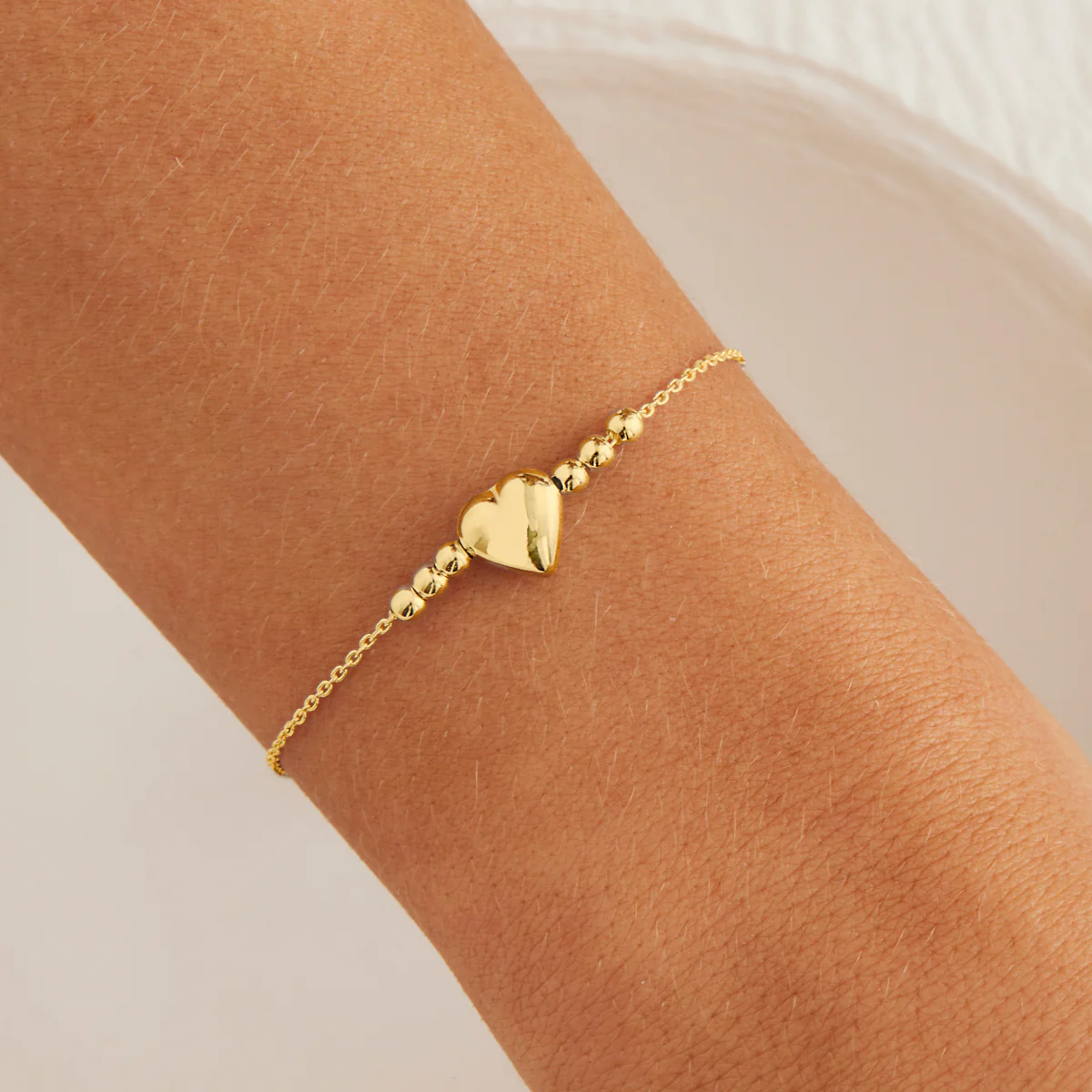 NAJO GOLD PLATED AMORE CHARM BRACELET