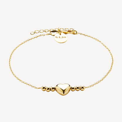 NAJO GOLD PLATED AMORE CHARM BRACELET