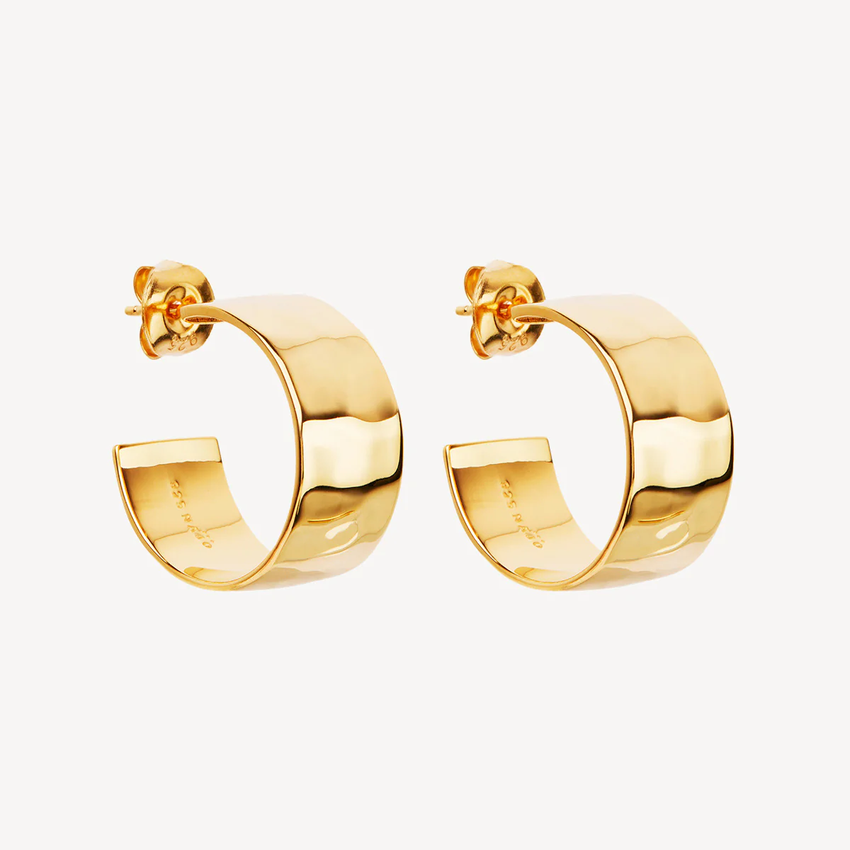 NAJO GOLD PLATED LA DOLCE VITA HOOP EARRING