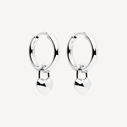 NAJO SILVER AMORE HOOP EARRINGS