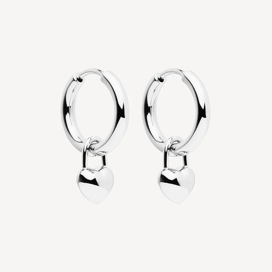 NAJO SILVER AMORE HOOP EARRINGS