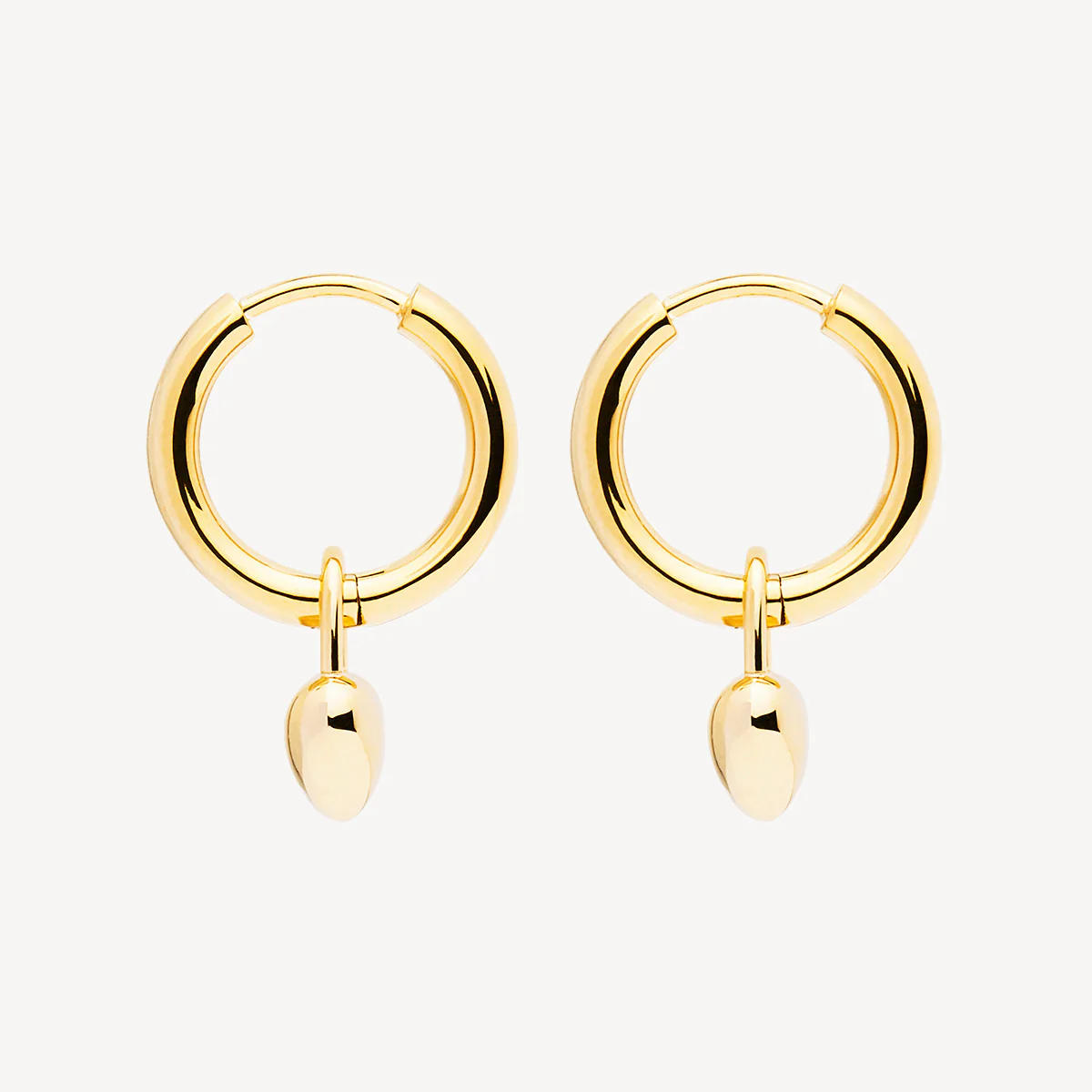 NAJO GOLD PLATED AMORE HOOP EARRINGS