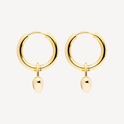 NAJO GOLD PLATED AMORE HOOP EARRINGS