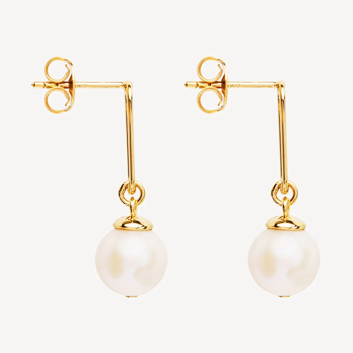 NAJO GOLD PLATED ENCHANTRESS PEARL DROP EARRINGS