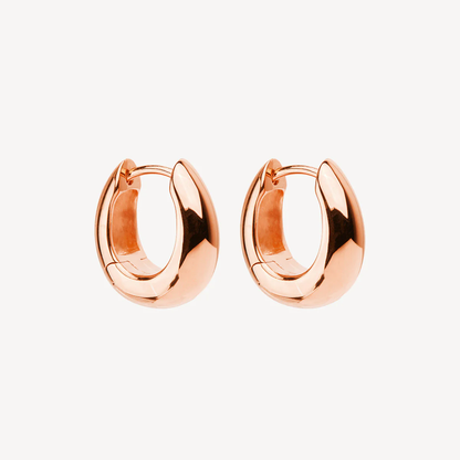 NAJO ROSE GOLD PLATED ARCO HUGGIE EARRING