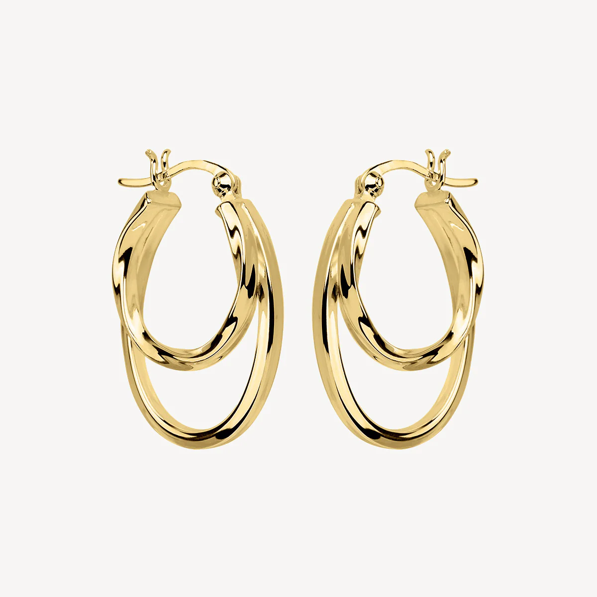 NAJO GOLD PLATED SEA OF HOPE HOOP EARRINGS