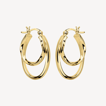 NAJO GOLD PLATED SEA OF HOPE HOOP EARRINGS