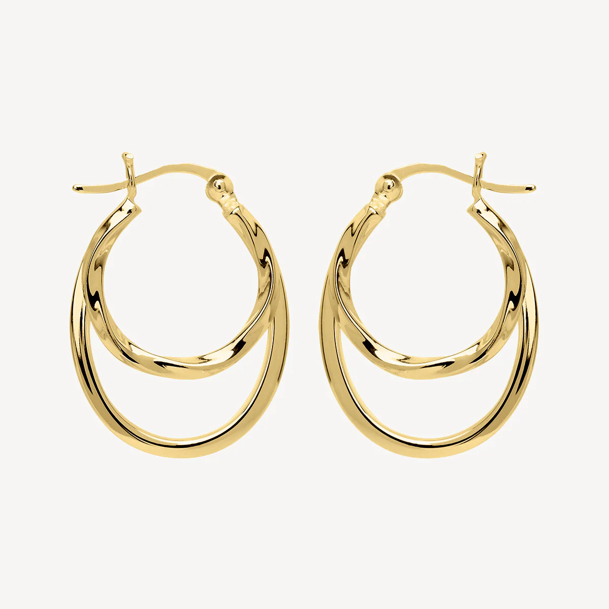 NAJO GOLD PLATED SEA OF HOPE HOOP EARRINGS