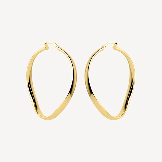 NAJO GOLD PLATED ODYSSEY HOOP EARRINGS