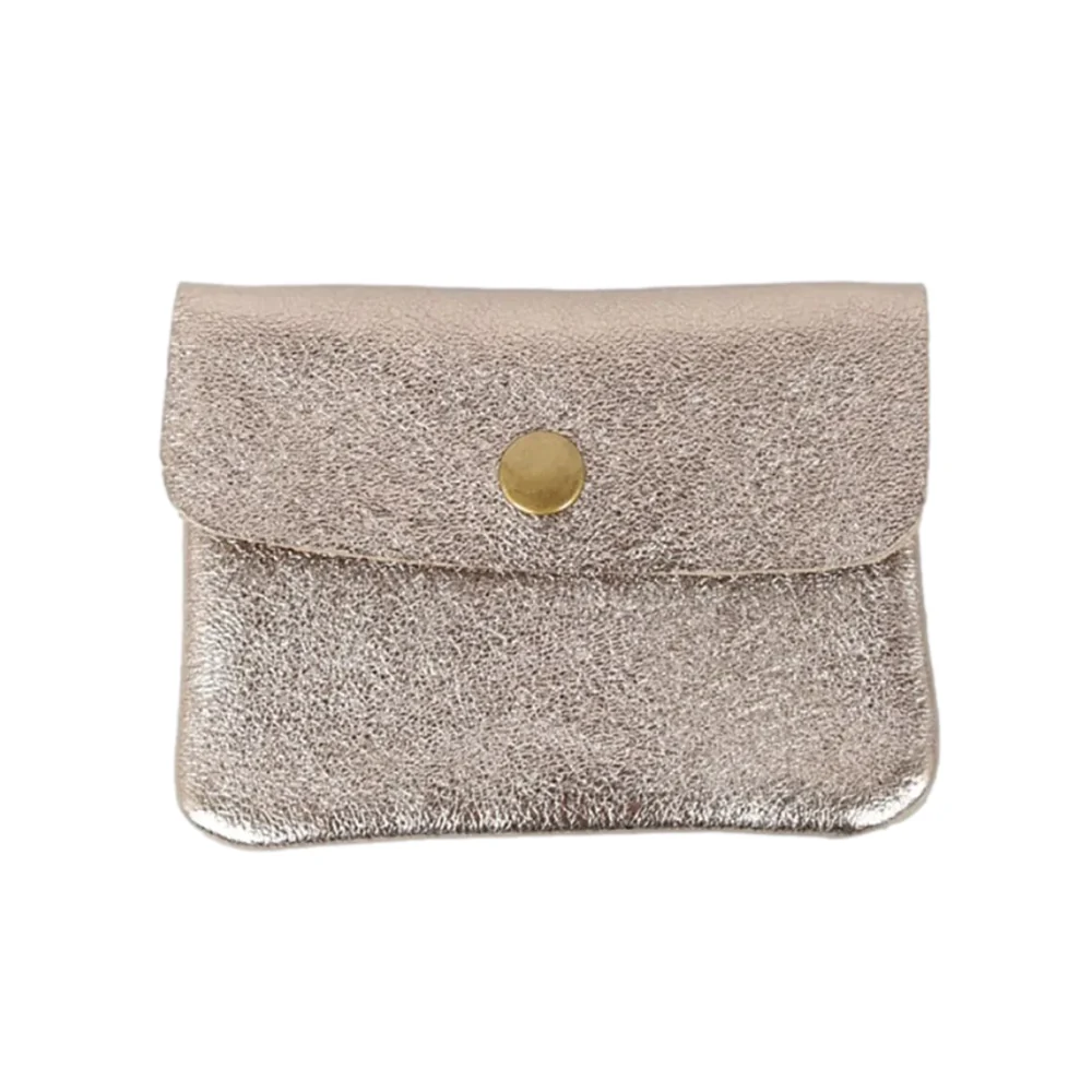 MAISON FANLI COIN PURSE METALLIC CHAMPAGNE [CLR:METALLIC CHAMPAGNE]