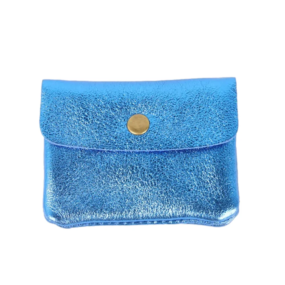 MAISON FANLI COIN PURSE METALLIC ELECTRIC BLUE [CLR:ELECTRIC BLUE]