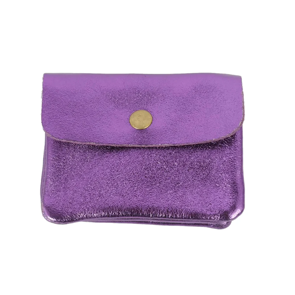 MAISON FANLI COIN PURSE METALLIC PURPLE [CLR:METALLIC PURPLE]