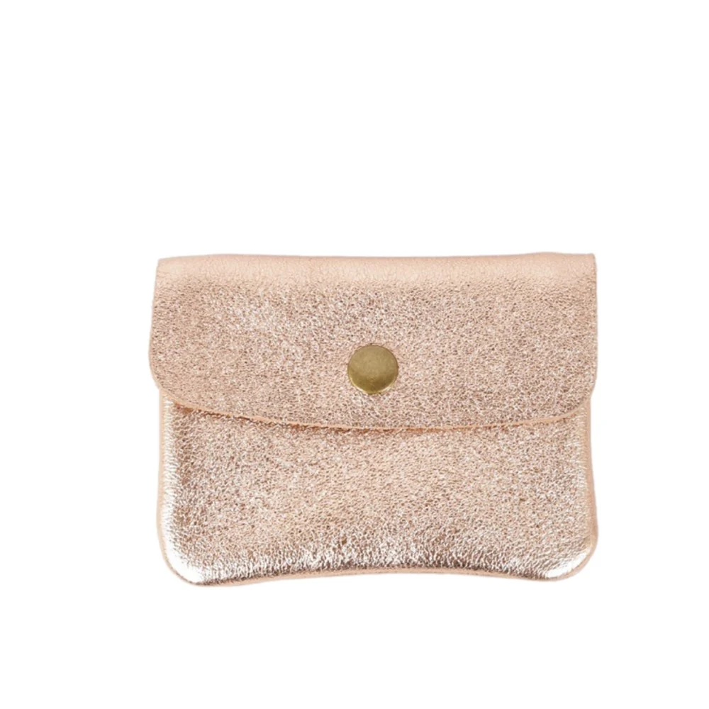 MAISON FANLI COIN PURSE METALLIC ROSE [CLR:METALLIC ROSE]